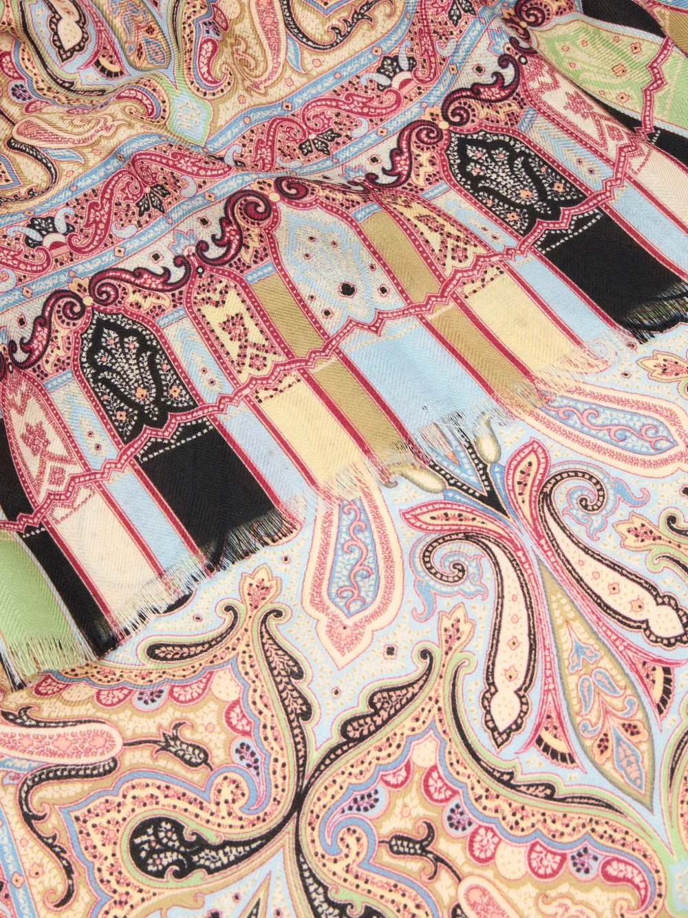  Etro Floral Scarf - Blue 
