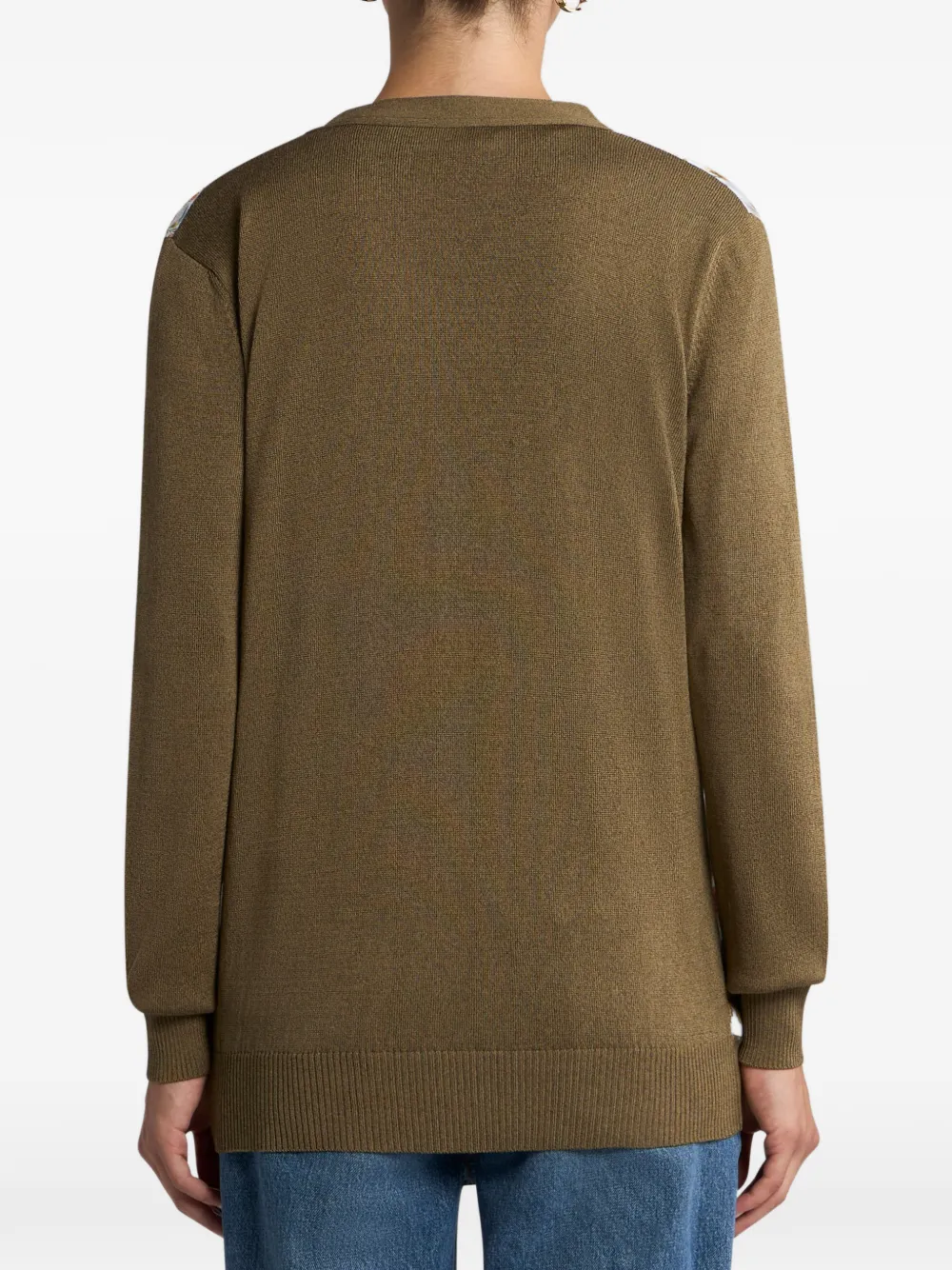  Etro Floral Insert Cardigan - Brown 