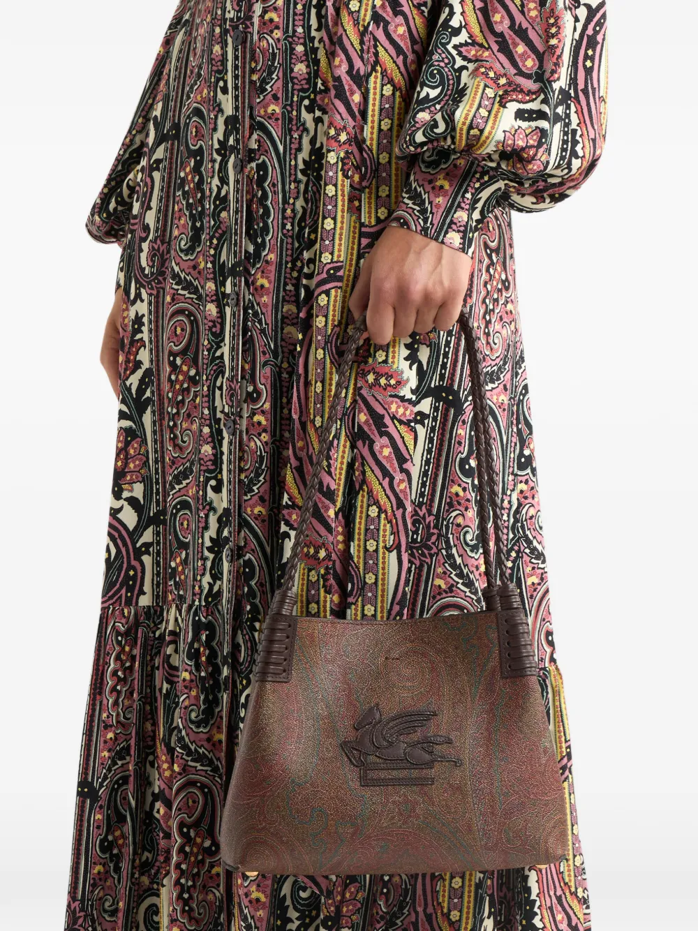 ETRO small Arnica Libra paisley tote bag - Bruin