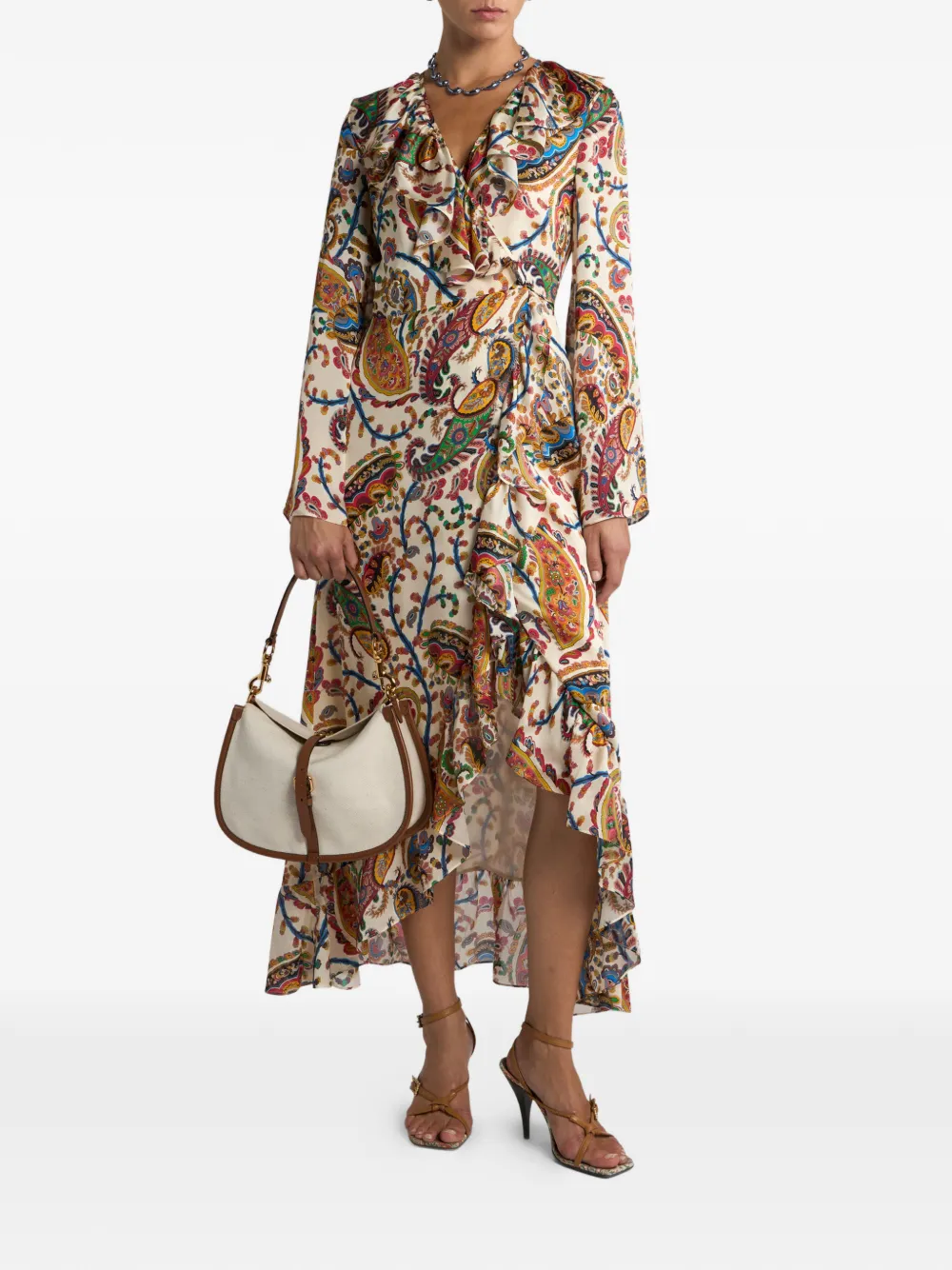 ETRO Peau D'ange ruffled paisley-print maxi dress - Beige