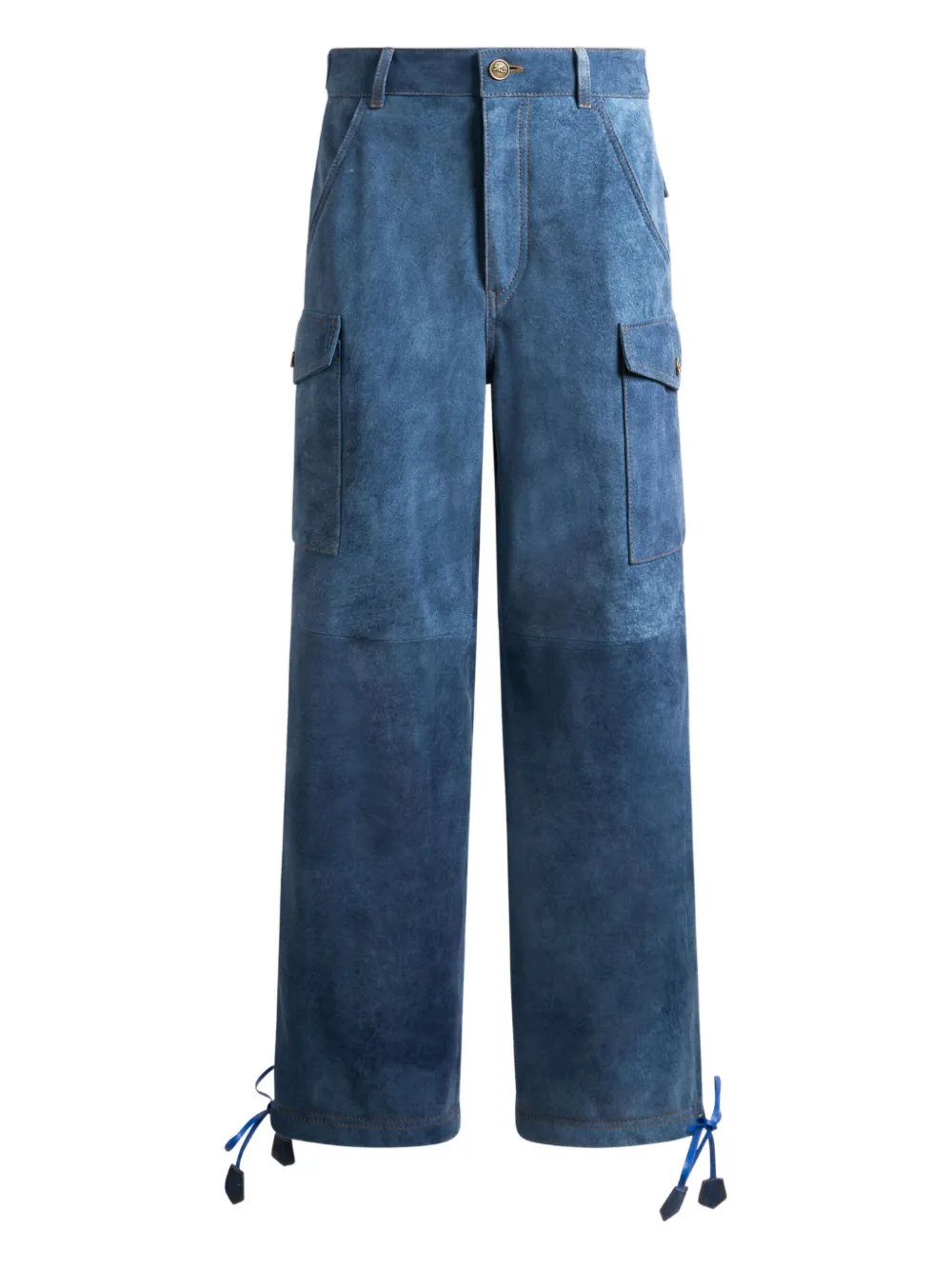ETRO Pantaloni con coulisse effetto denim - Blu