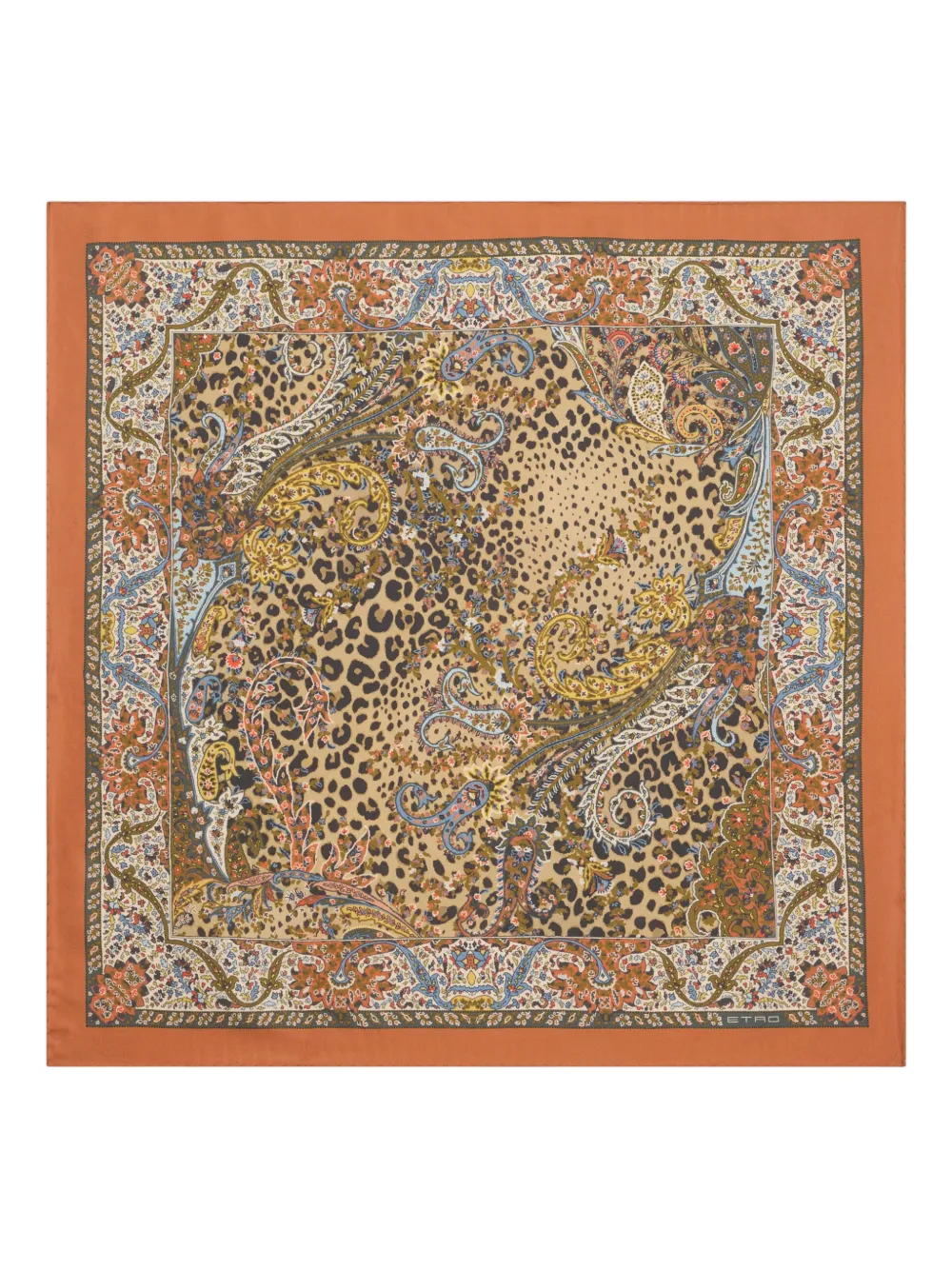 ETRO paisley-animal motif scarf - Nude