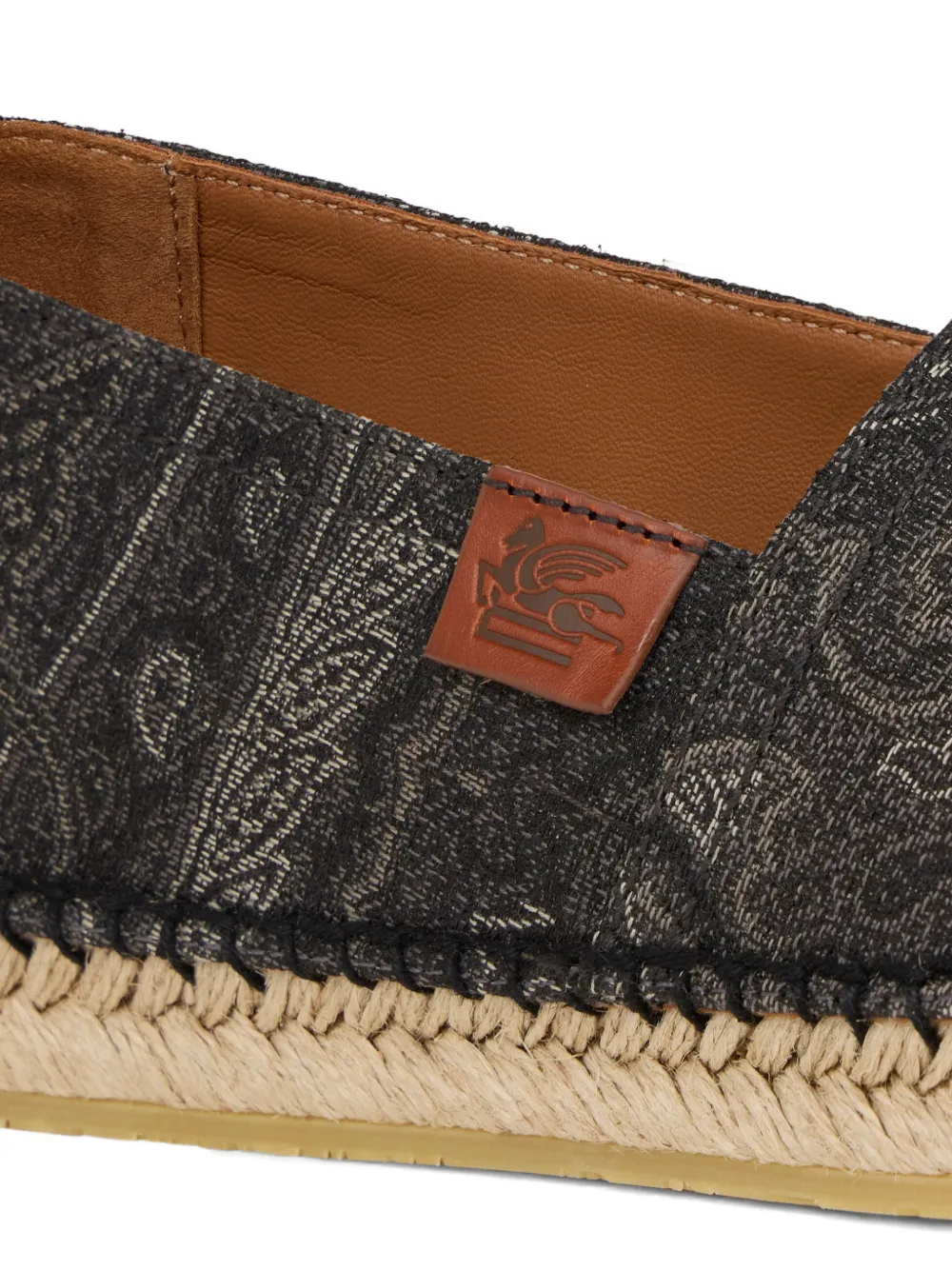 ETRO arnica jacquard paisley-pattern espadrilles Zwart