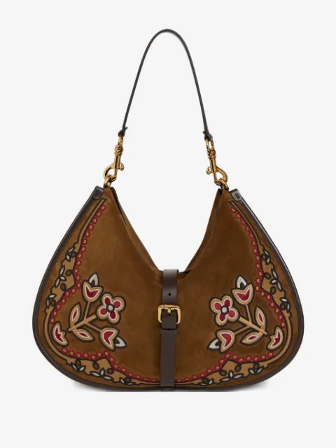 ETRO maxi suede Pony bag with embroidery