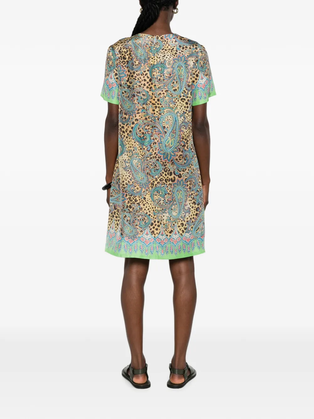 ETRO Mini-jurk met paisley-print Blauw