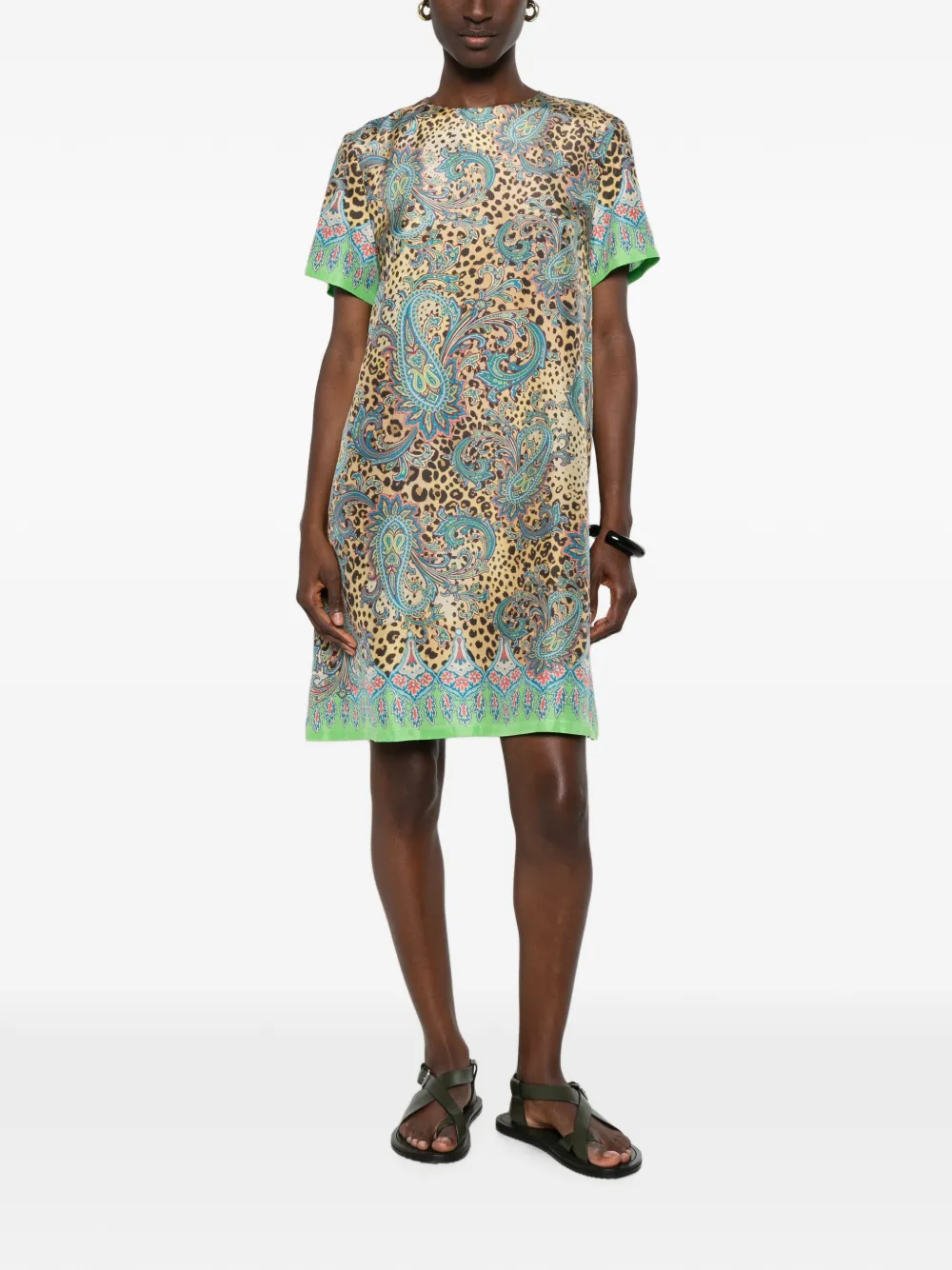 ETRO Mini-jurk met paisley-print Blauw