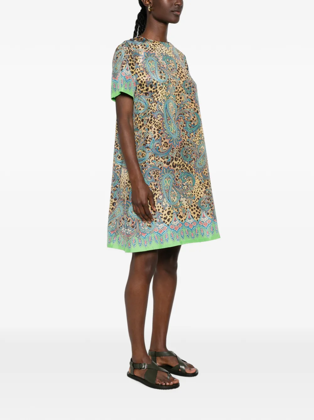 ETRO Mini-jurk met paisley-print Blauw
