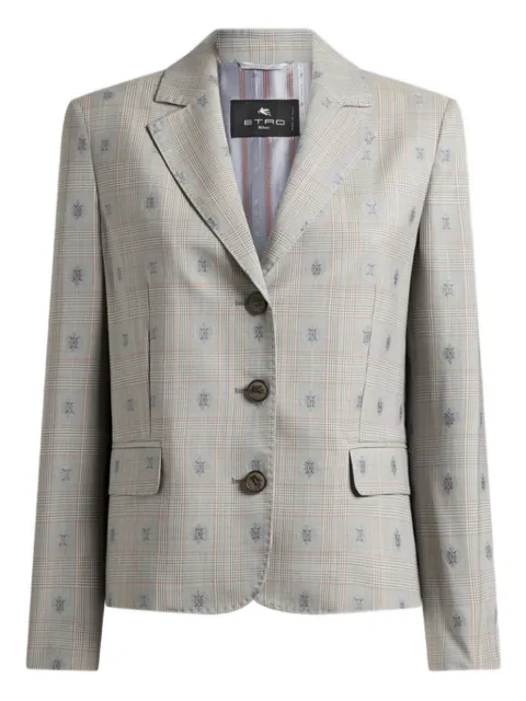 ETRO blazer con botones a cuadros príncipe de Gales