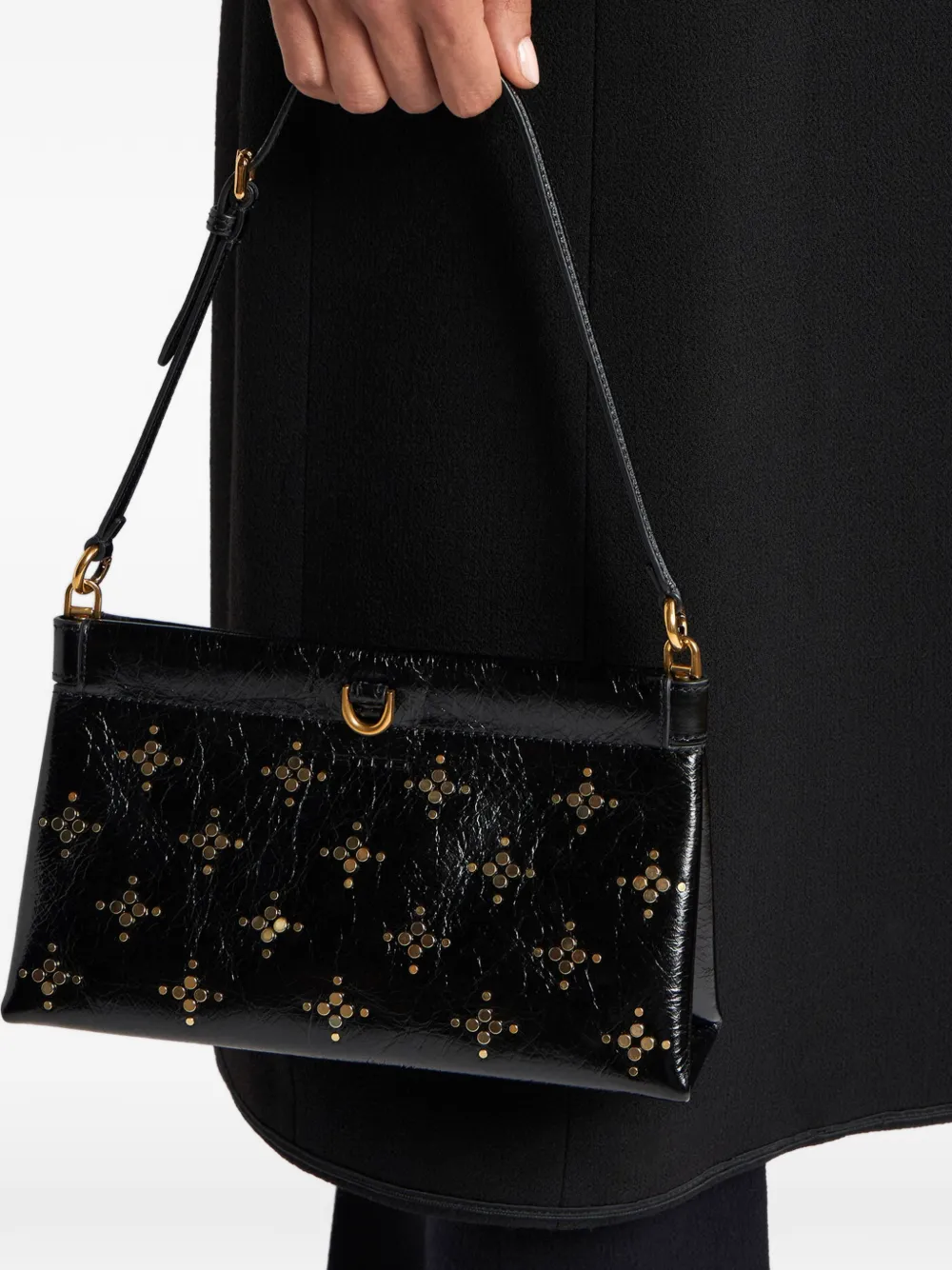 ETRO small Talk studded shoulder bag - Zwart