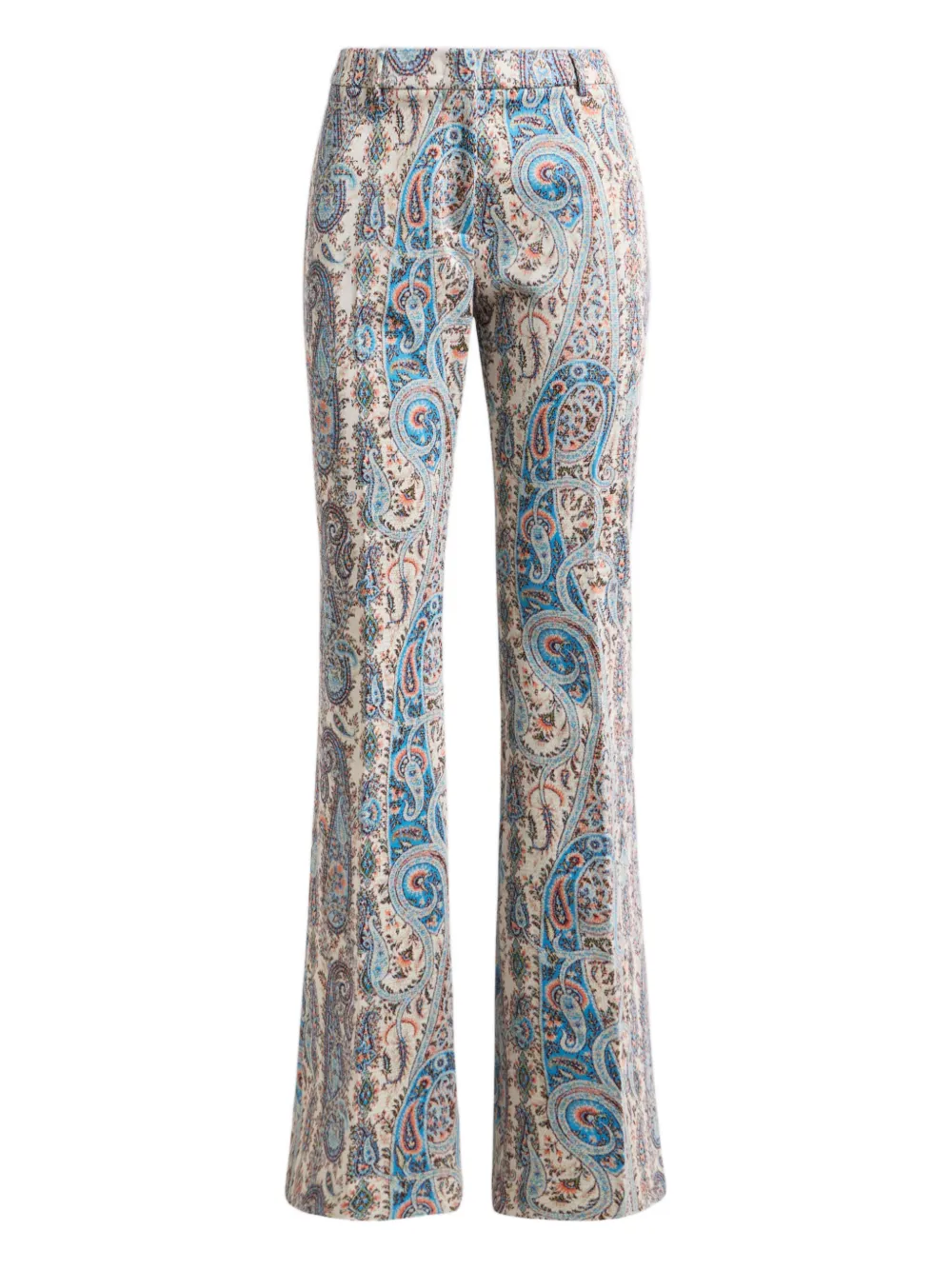 ETRO flared jacquard paisley trousers - Toni neutri