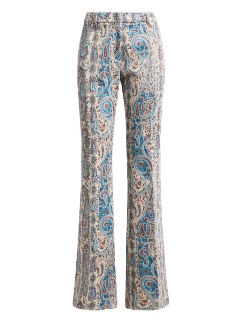 ETRO pantalones acampanados en jacquard