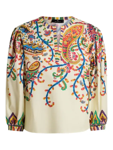 ETRO top con estampado de cachemira