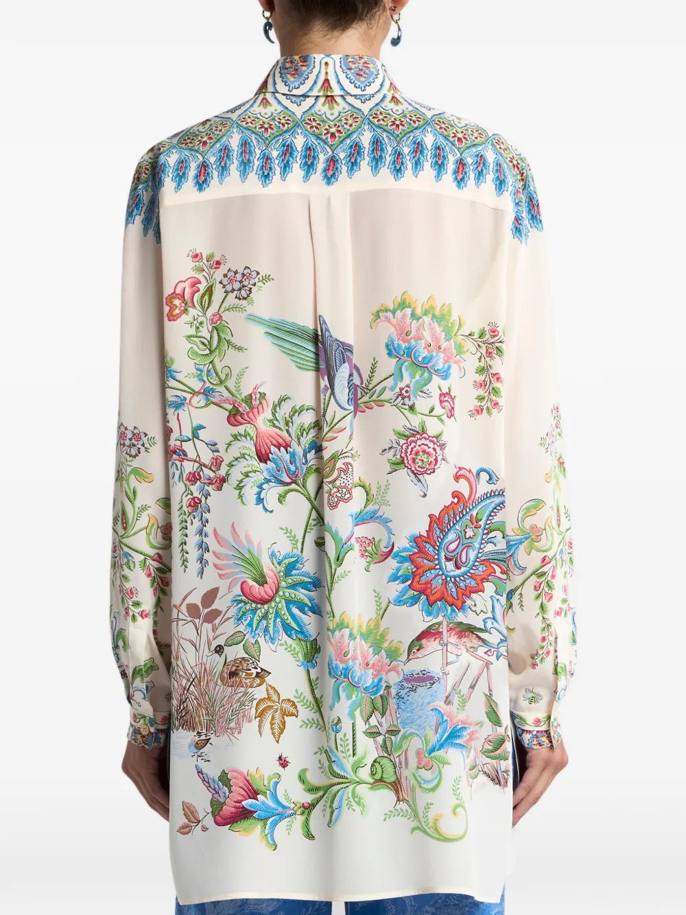 ETRO Overhemd met bloemenprint Beige