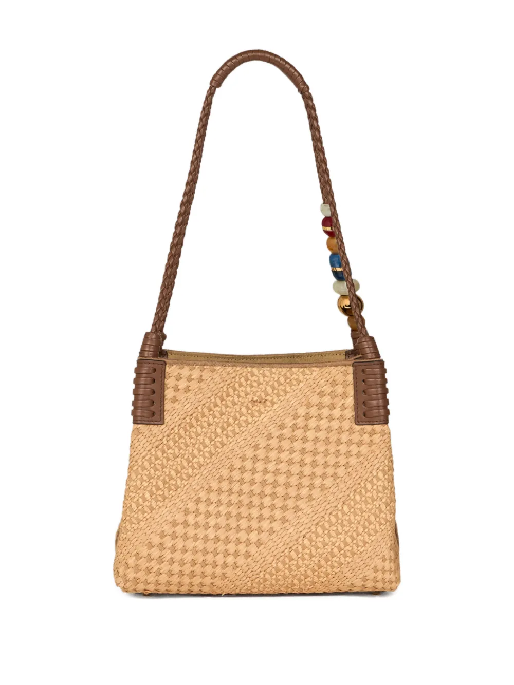 ETRO Kleine Libra raffia shopper Beige