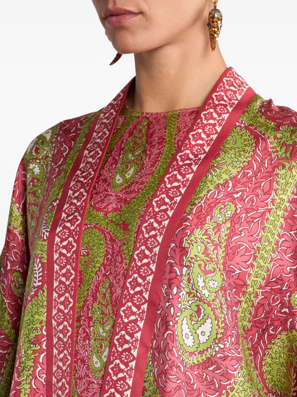 ETRO Twill jack met paisley-print Roze