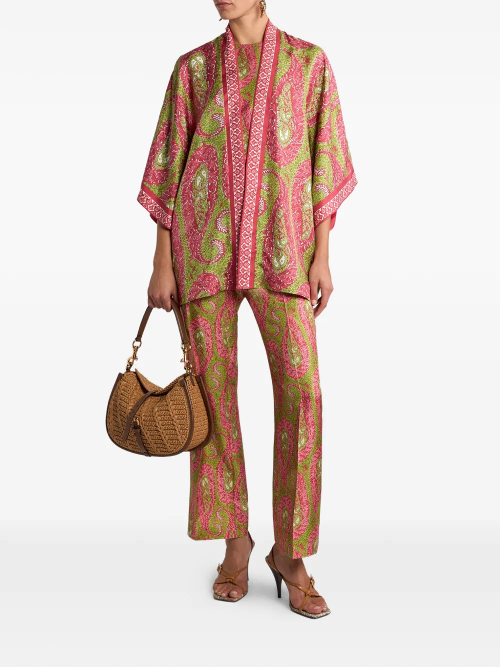 ETRO Twill jack met paisley-print Roze