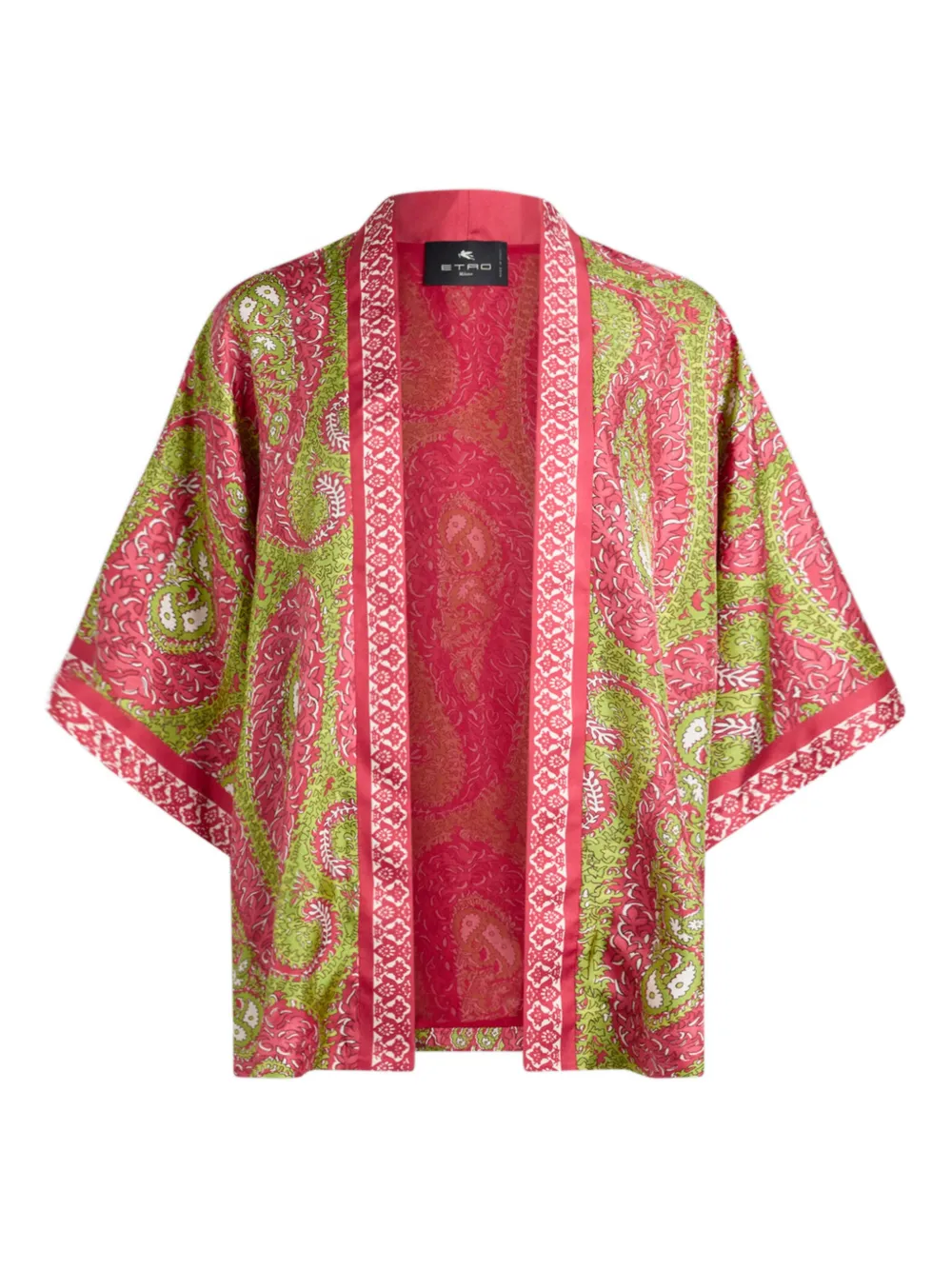 ETRO paisley foliage silk twill jacket - Rosa