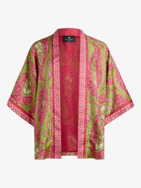 ETRO paisley foliage silk twill jacket