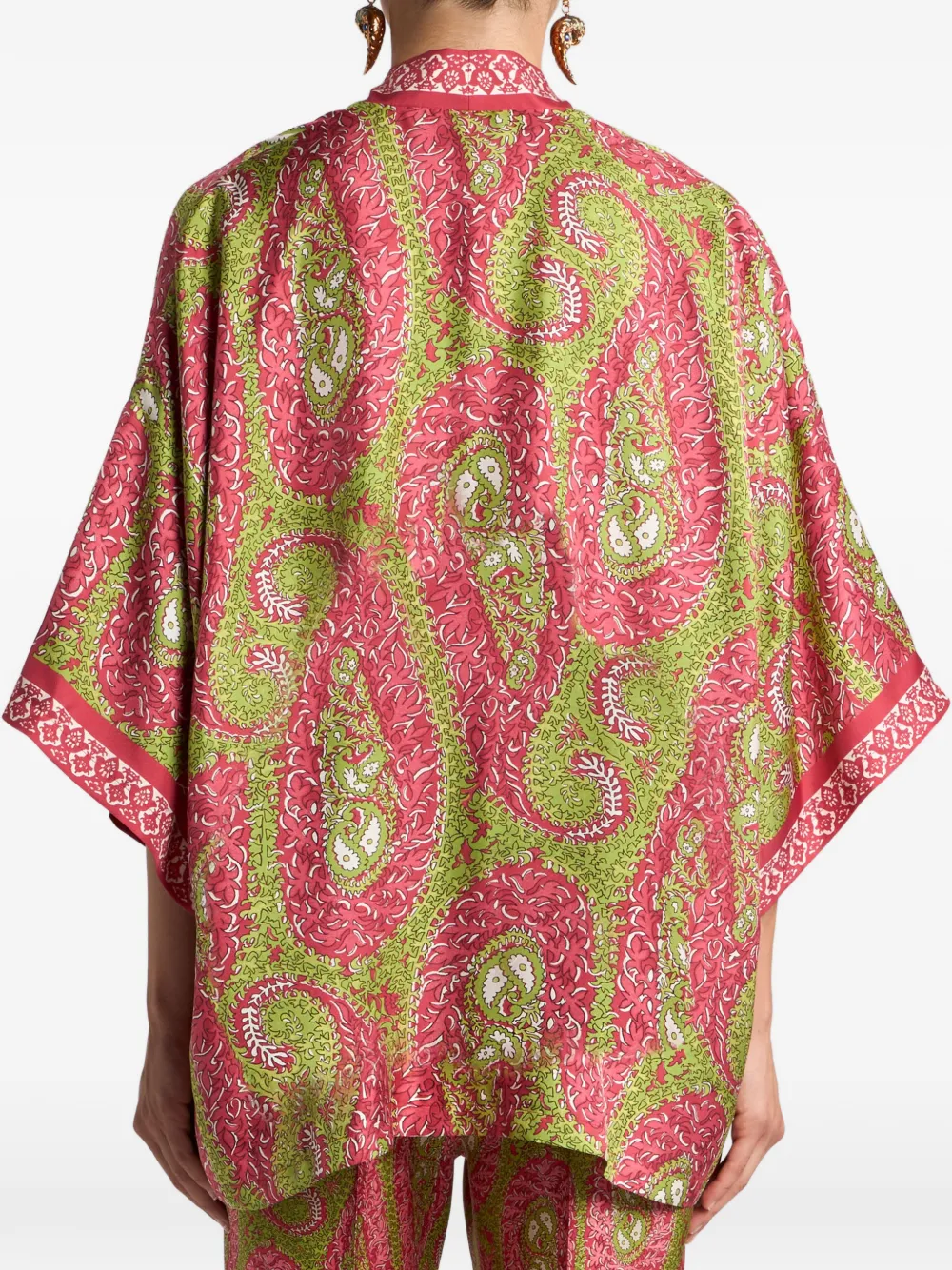 ETRO Twill jack met paisley-print Roze