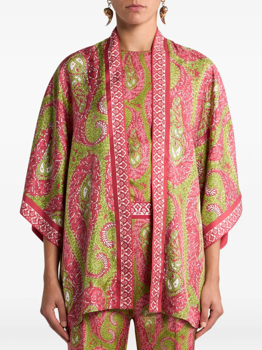 ETRO Twill jack met paisley-print Roze