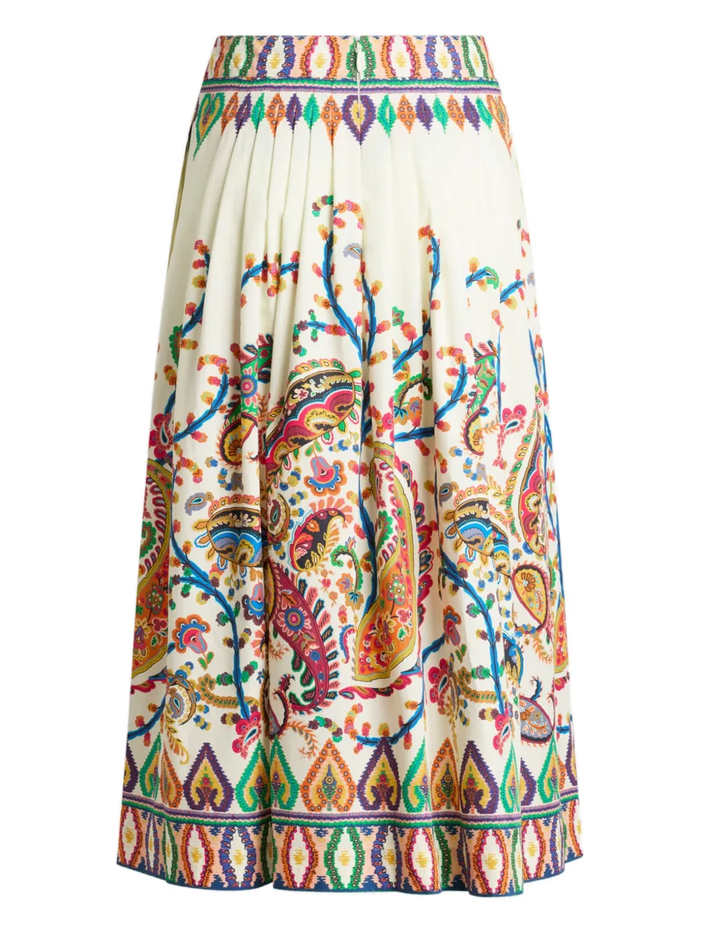 Etro Floral Paisley-print Pleated Midi Skirt In Multi