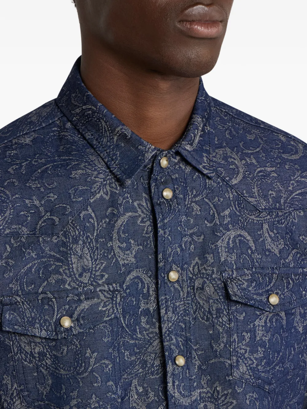 ETRO Overhemd met paisley-jacquard Blauw