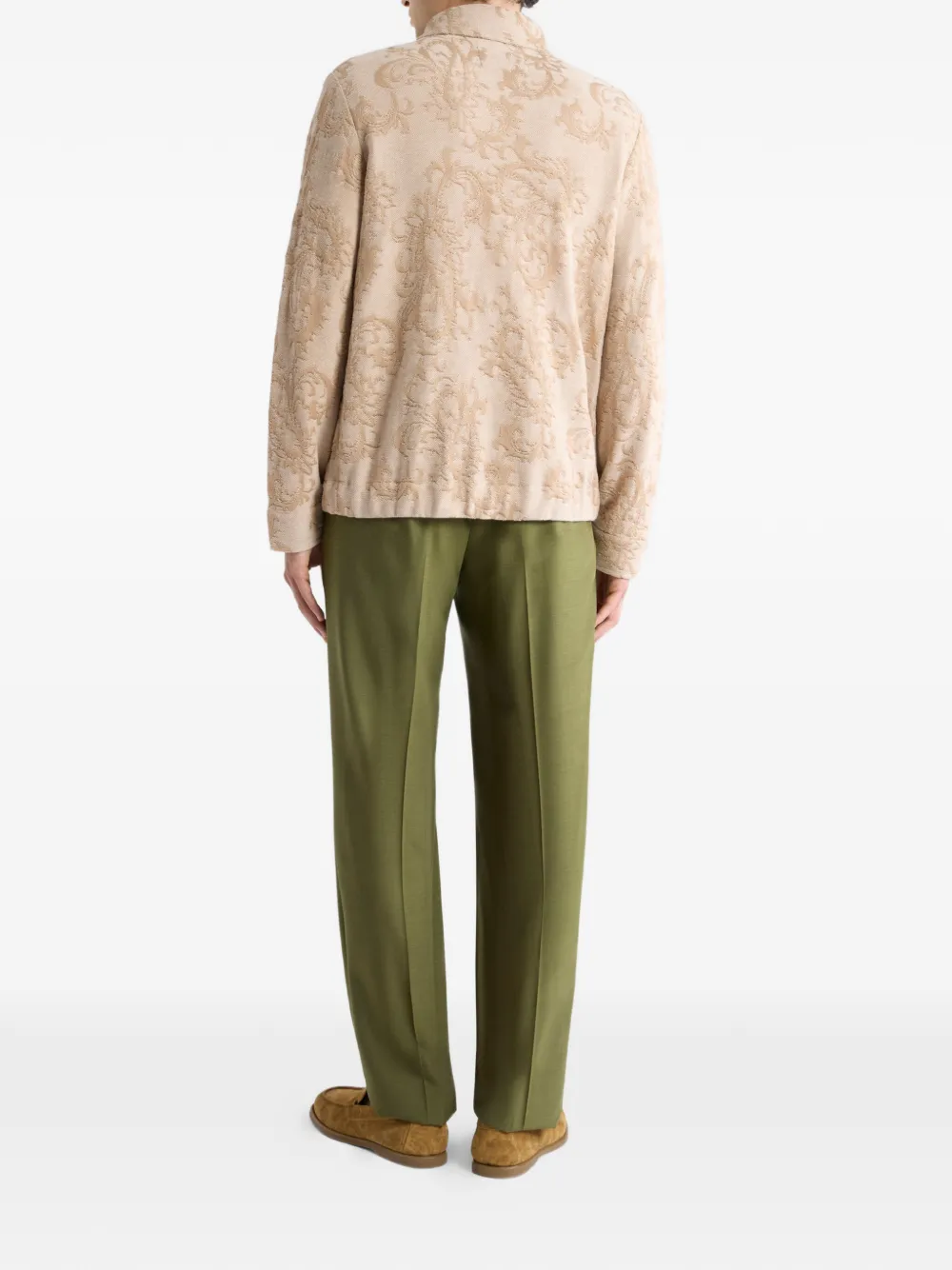 ETRO Katoenen jack met bladerpatroon Beige