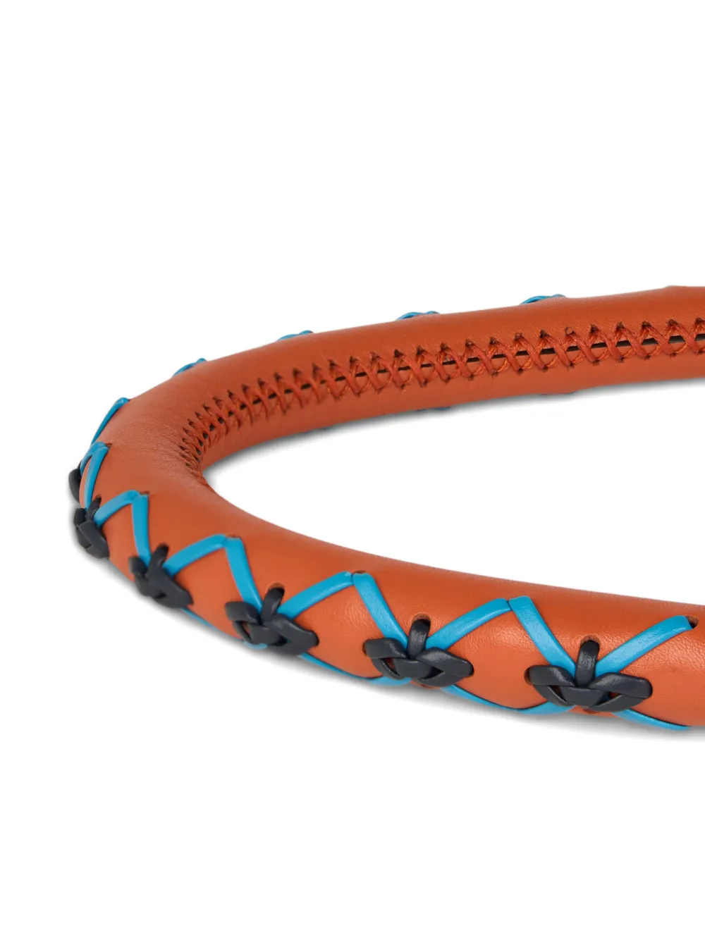 ETRO Handgreep met leren stiksels Bruin