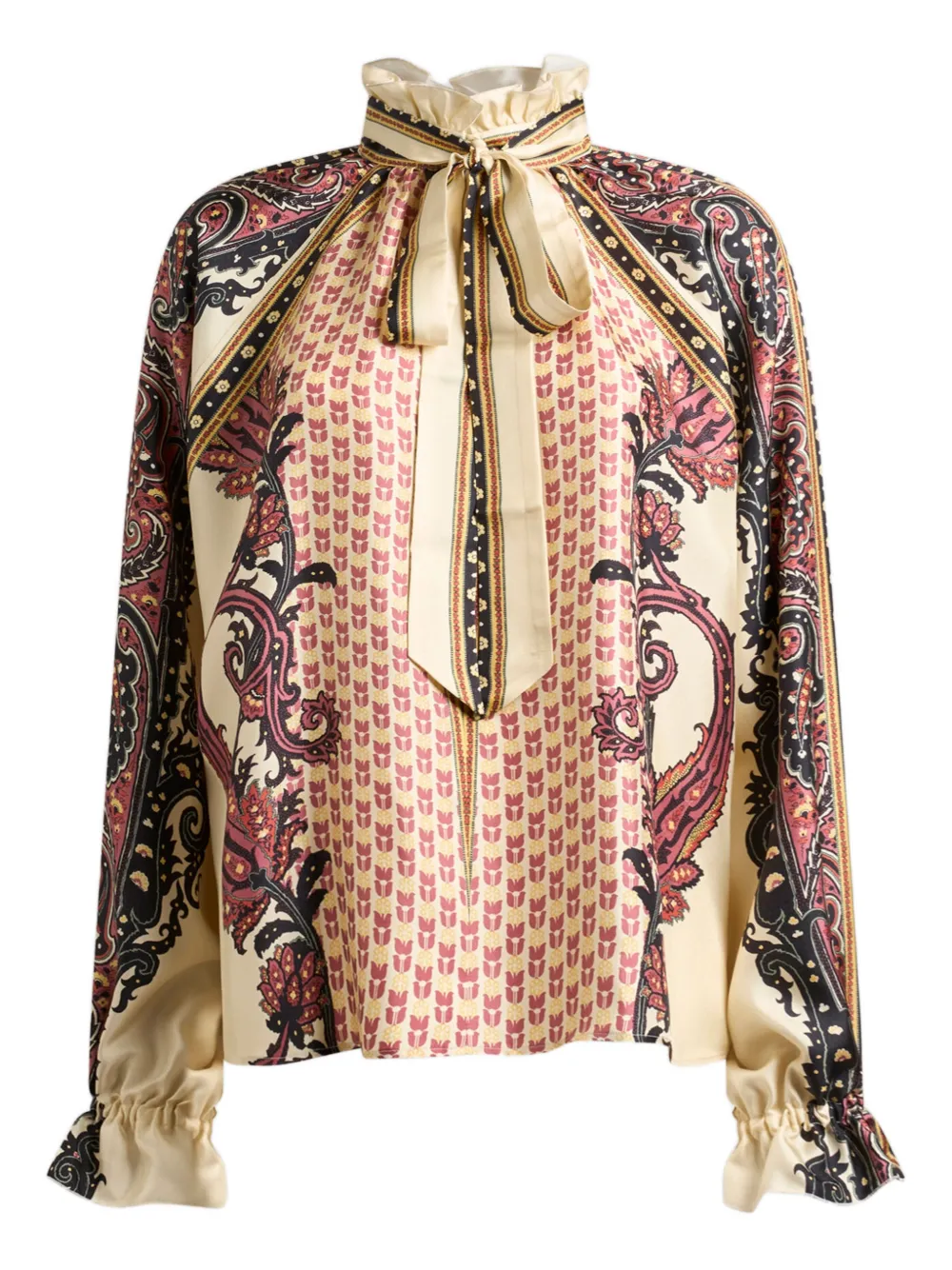 Etro Geometric-pattern Blouse In Neutral