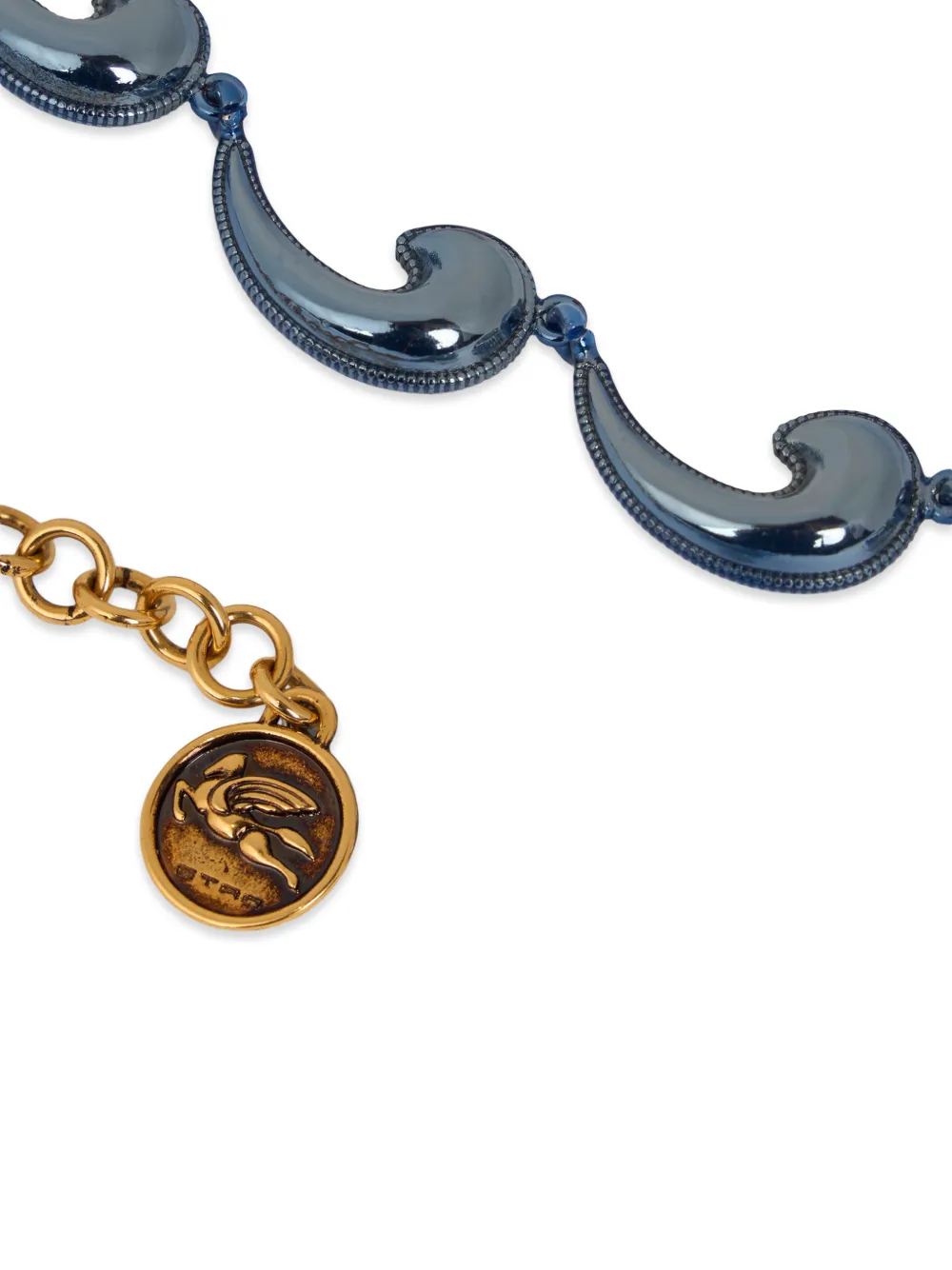 Etro Paisley-embellished Necklace In Blue