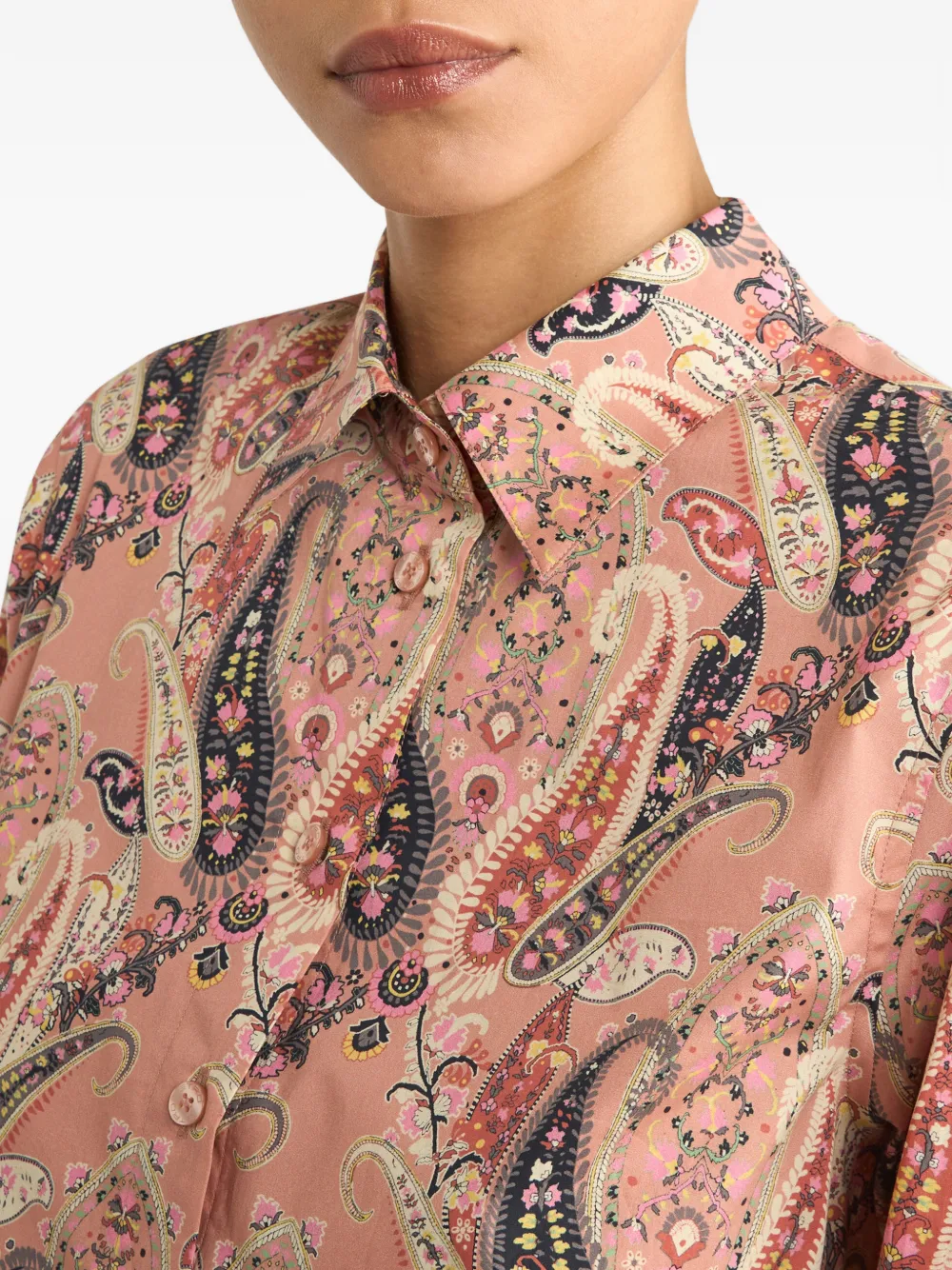ETRO blouse met paisley-print Roze