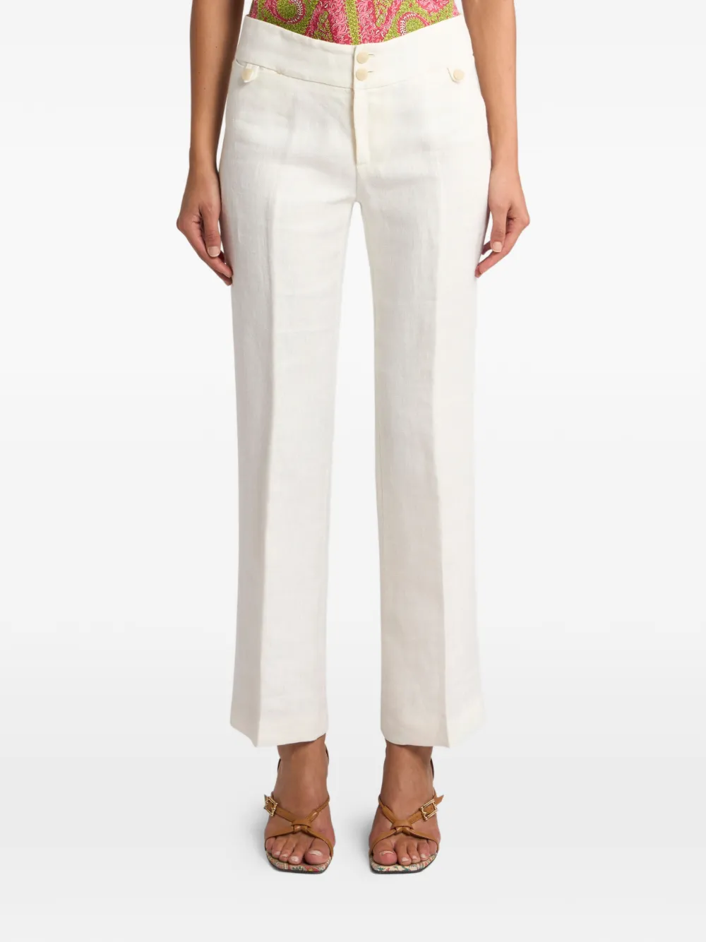Etro Straight-leg Casual Pants In White