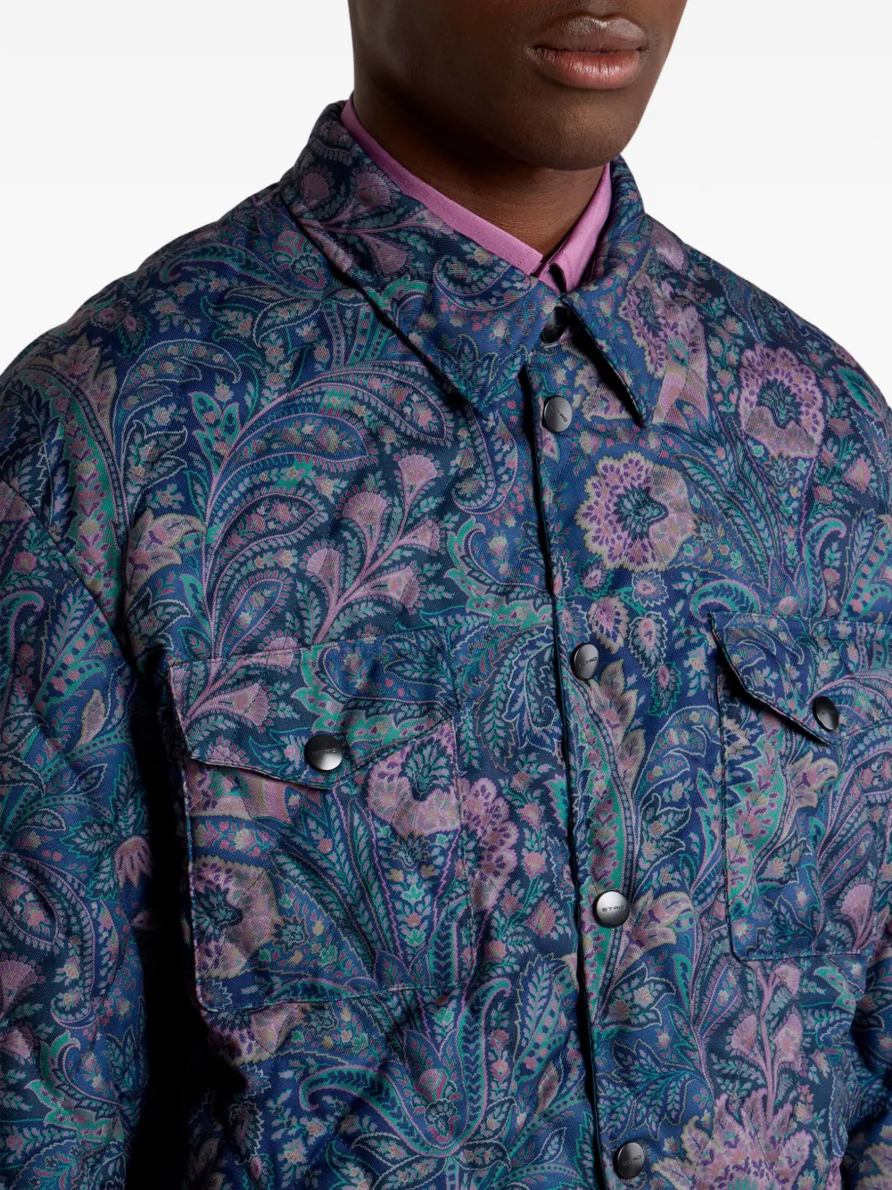 ETRO ペイズリー ジャケット | ブルー | FARFETCH JP