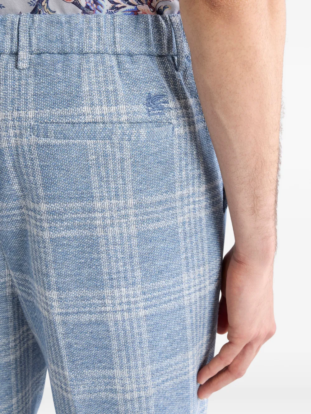 ETRO Geruite chino Blauw