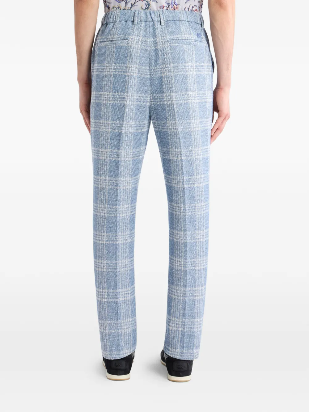  Etro Checked Chino Trousers - Blue 