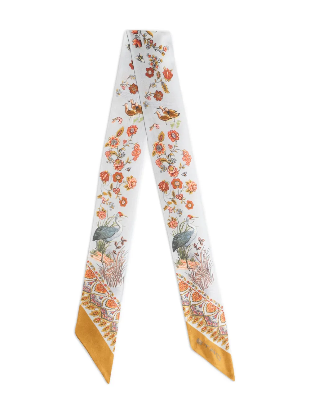 ETRO Paisley Flora Fauna Silk Paisleyina - Toni neutri