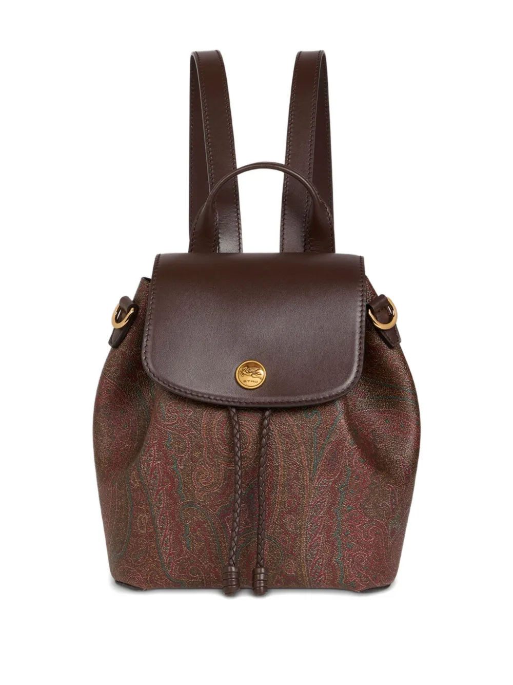 Etro Essential Small Arnica Backpack In Brown