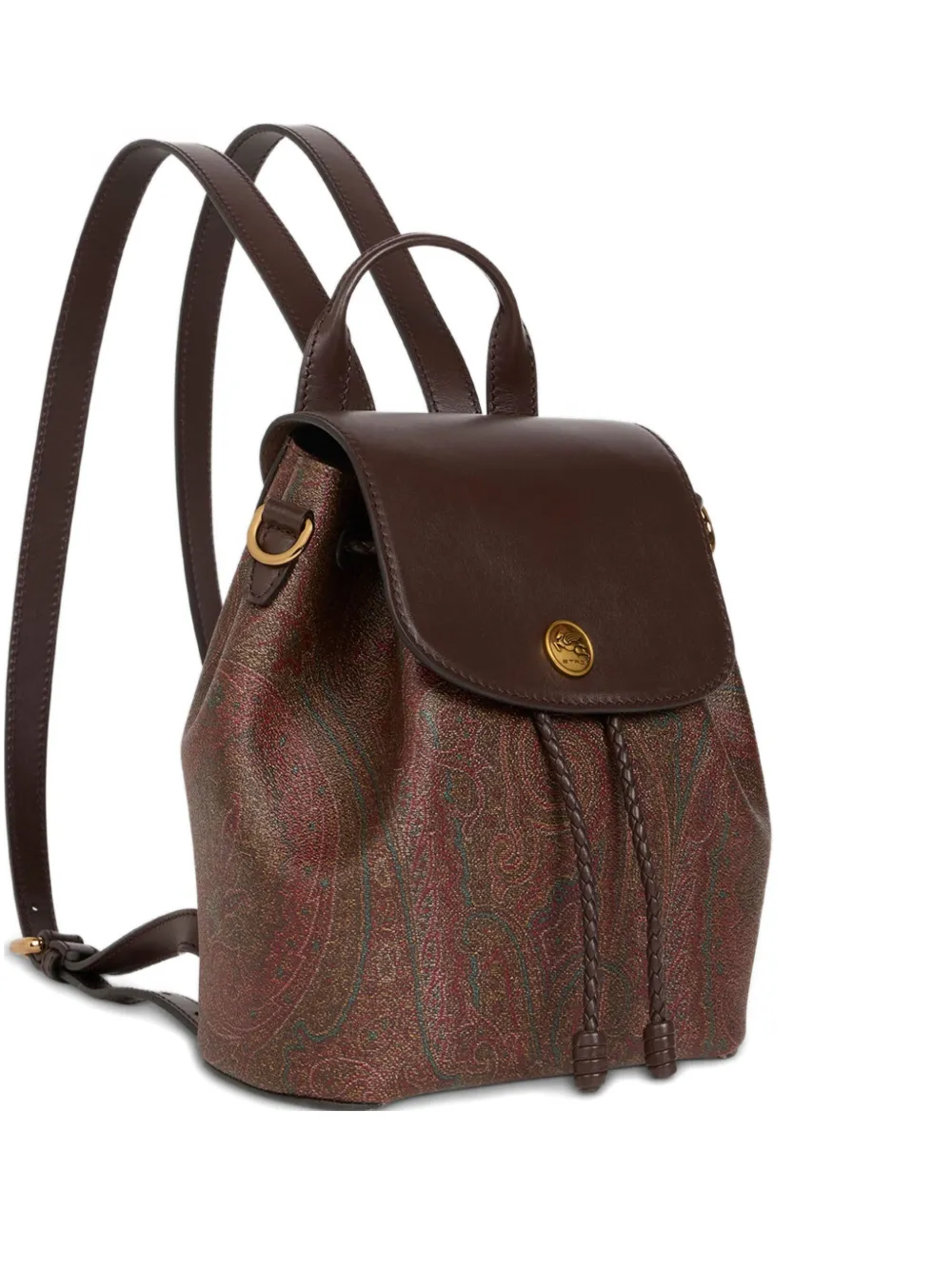 Etro Essential Small Arnica Backpack In Brown