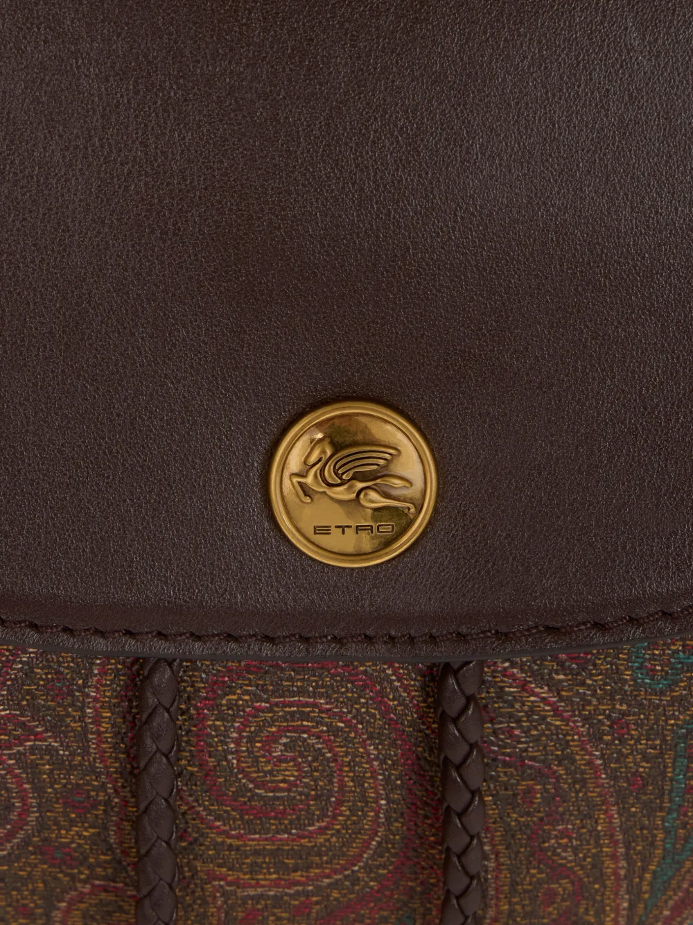 Etro Essential Small Arnica Backpack In Brown