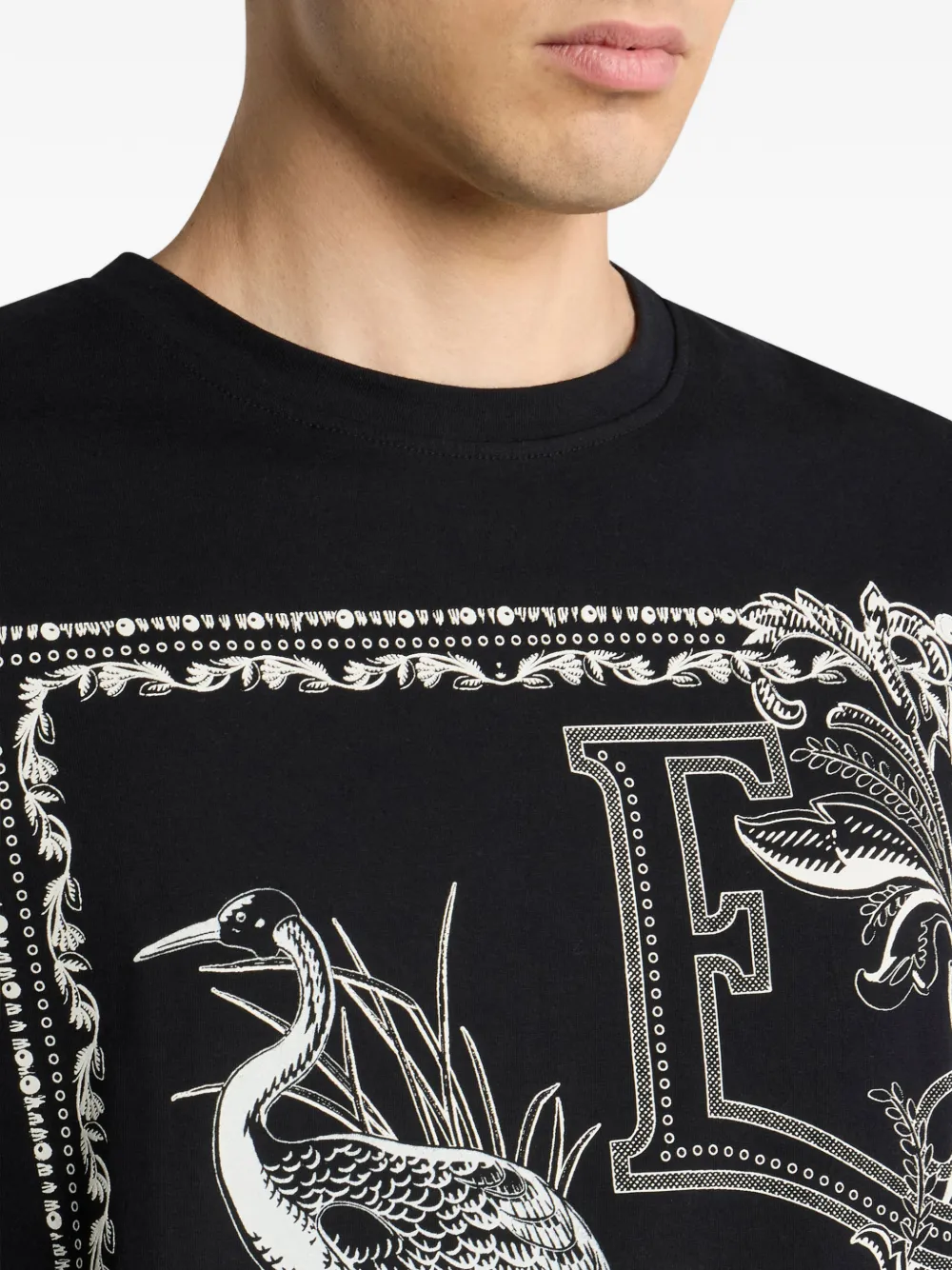 ETRO Katoenen T-shirt met print Zwart