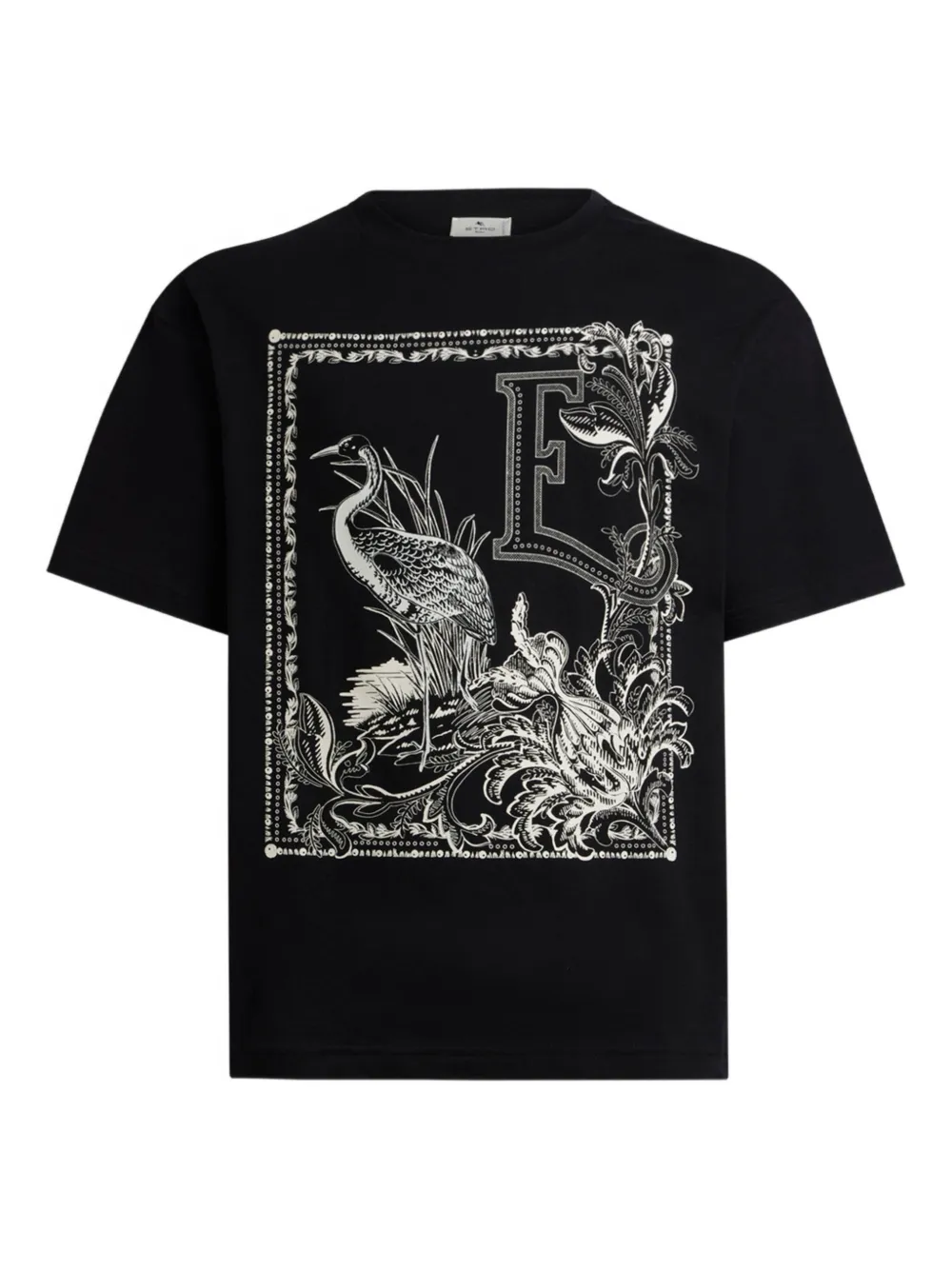 ETRO placed-print cotton T-shirt - Nero
