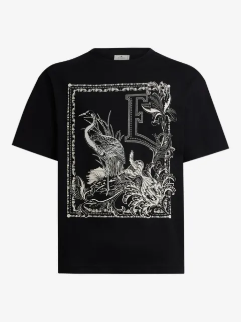 ETRO cotton T-shirt with placed print