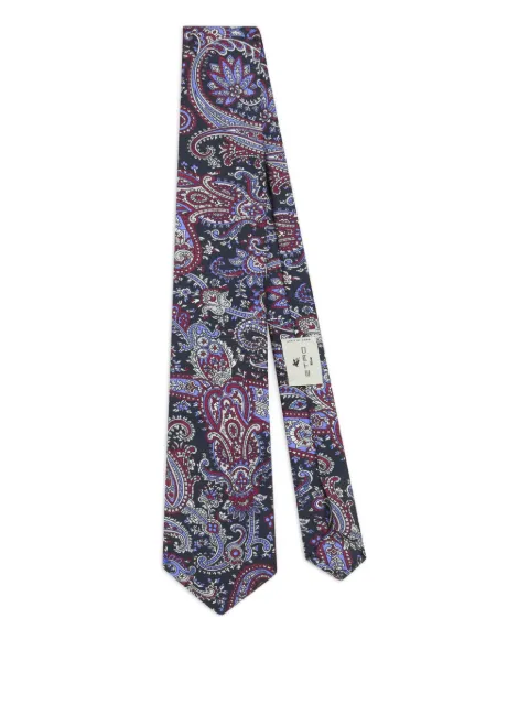 ETRO floral paisley silk tie