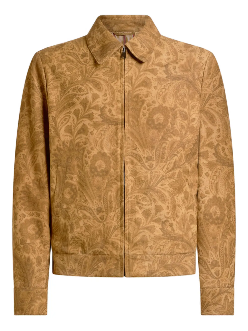 ETRO paisley-motif zip jacket - Braun