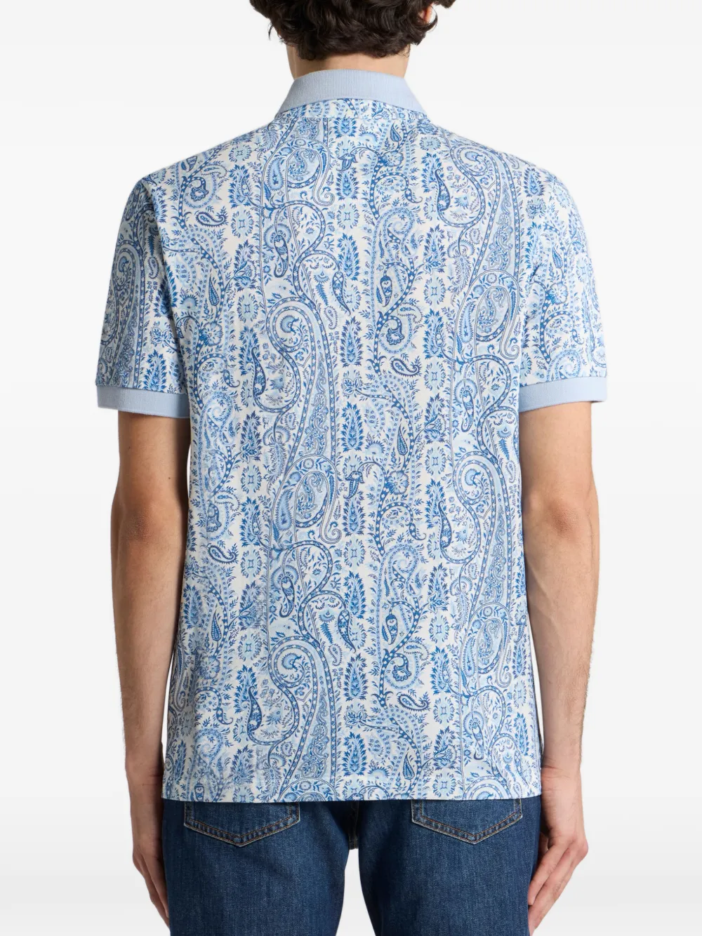 ETRO paisley-motif polo shirt - Blauw