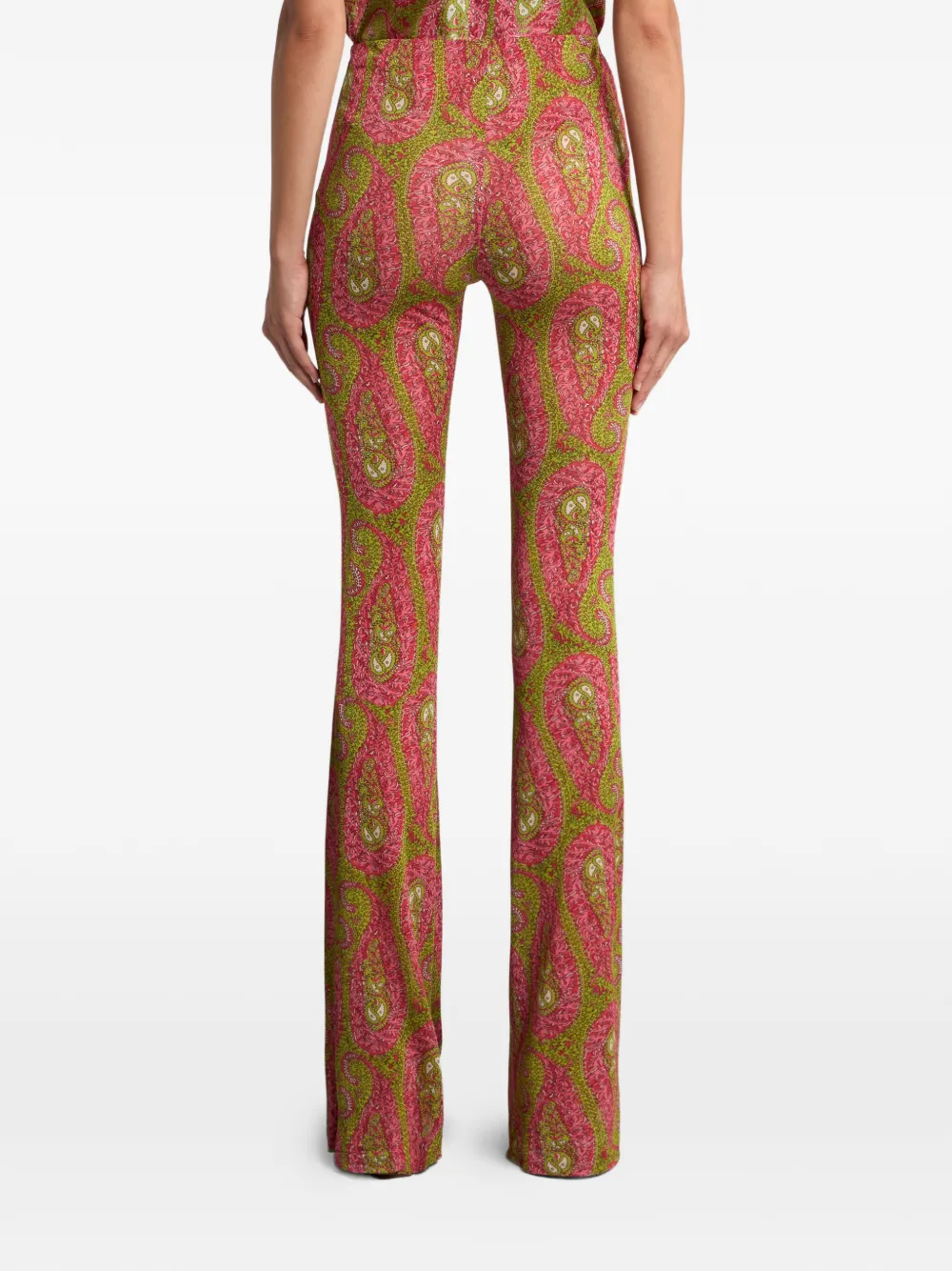 Etro Paisley Foliage-motif Trousers In Multi