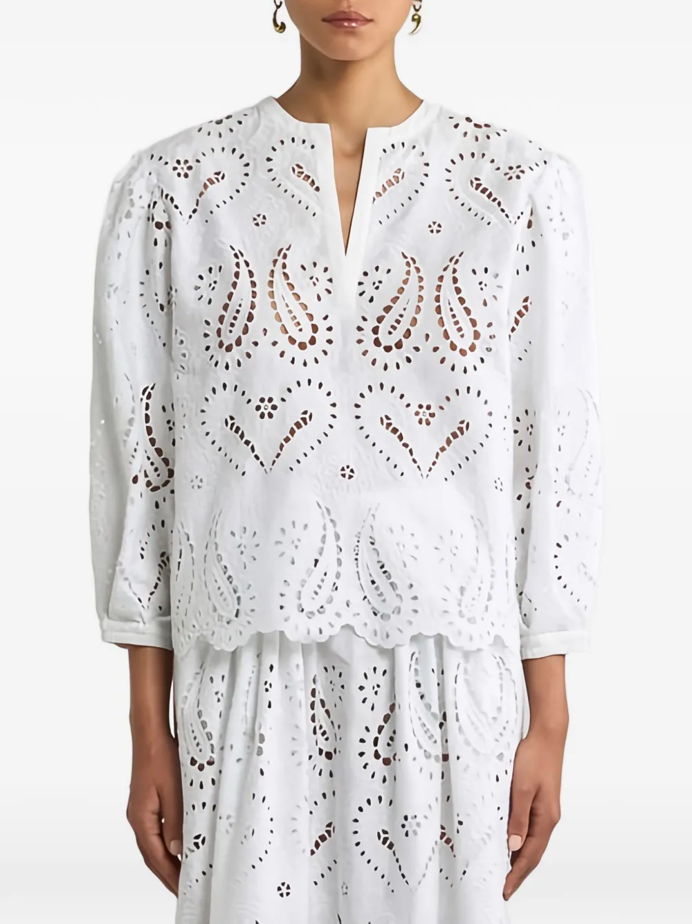 ETRO Top in pizzo sangallo - Bianco