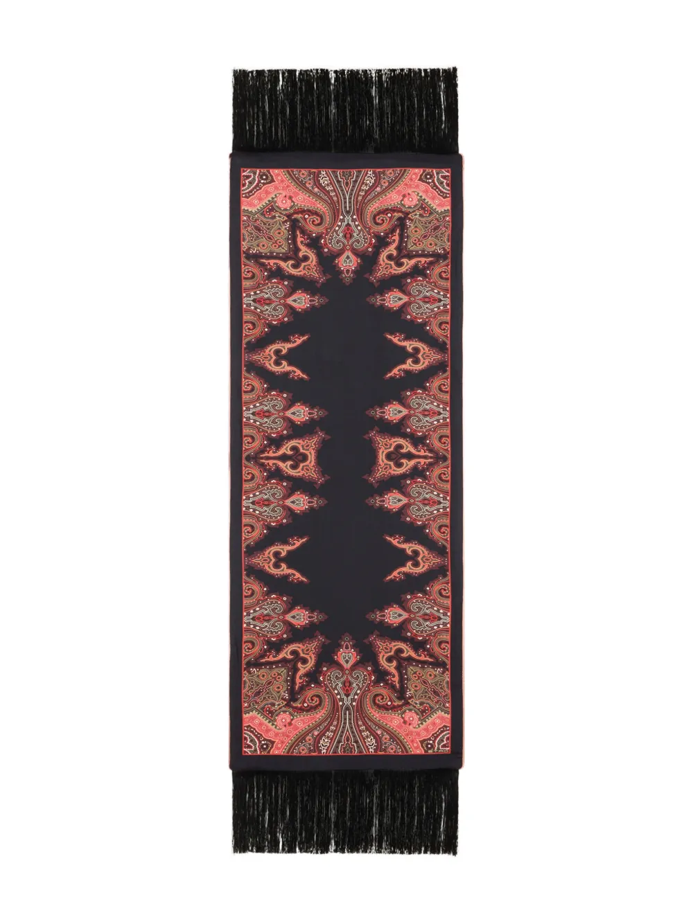ETRO geometric silk scarf - Nero