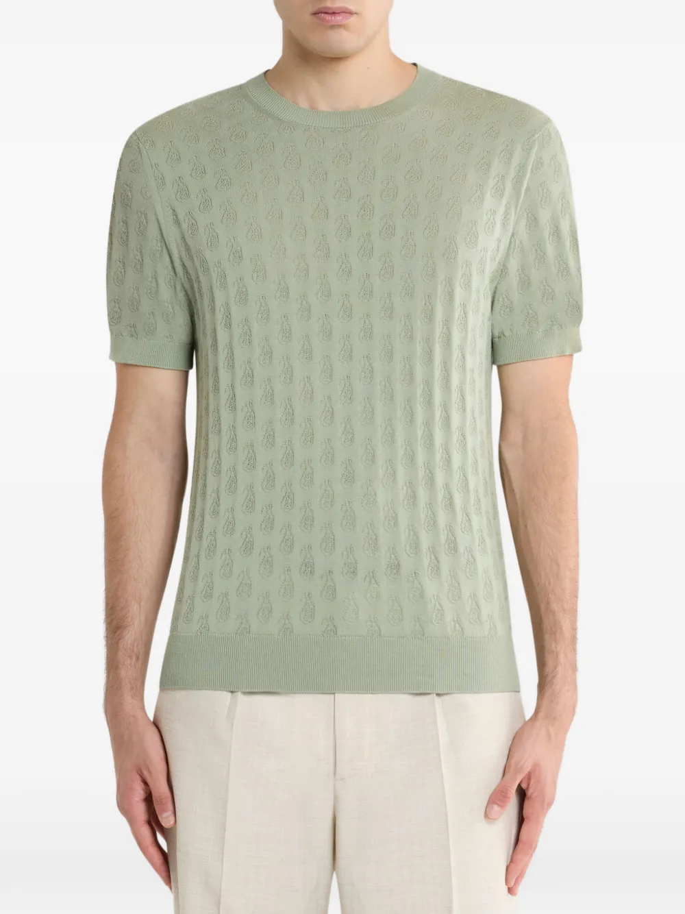 ETRO T-shirt met paisley-patroon Groen