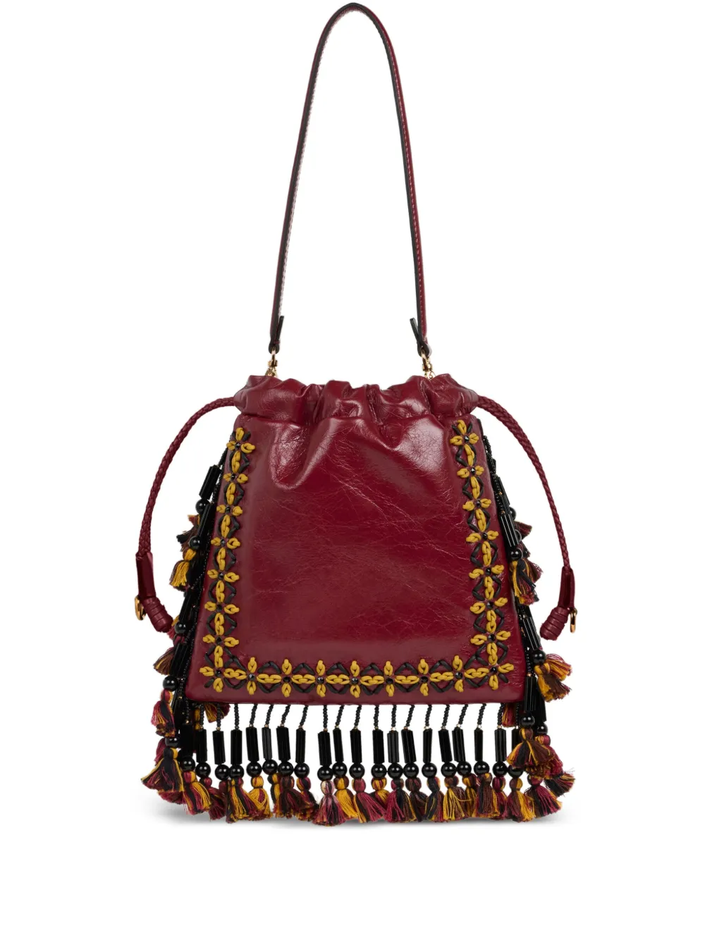 ETRO Small Kalispera leather bucket bag - Rosso